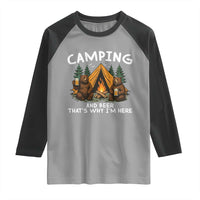 Funny Camping Beer Raglan Shirt Bear Drinking Lover Gift - Wonder Print Shop
