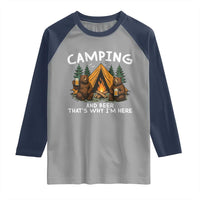 Funny Camping Beer Raglan Shirt Bear Drinking Lover Gift - Wonder Print Shop