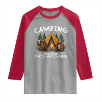 Funny Camping Beer Raglan Shirt Bear Drinking Lover Gift - Wonder Print Shop