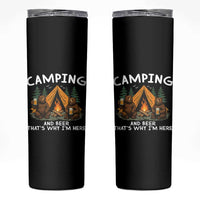 Funny Camping Beer Skinny Tumbler Bear Drinking Lover Gift - Wonder Print Shop