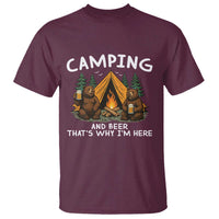 Funny Camping Beer T Shirt Bear Drinking Lover Gift - Wonder Print Shop
