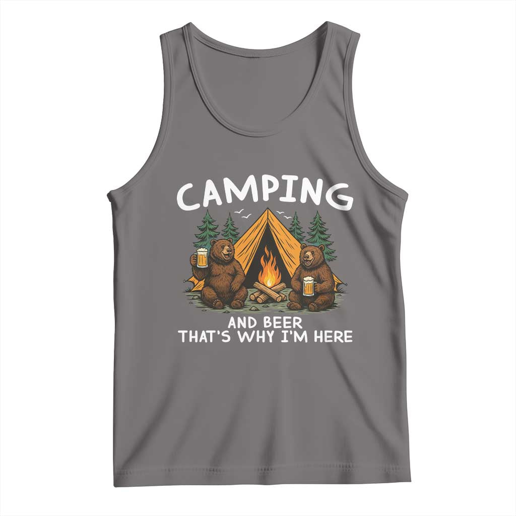 Funny Camping Beer Tank Top Bear Drinking Lover Gift - Wonder Print Shop
