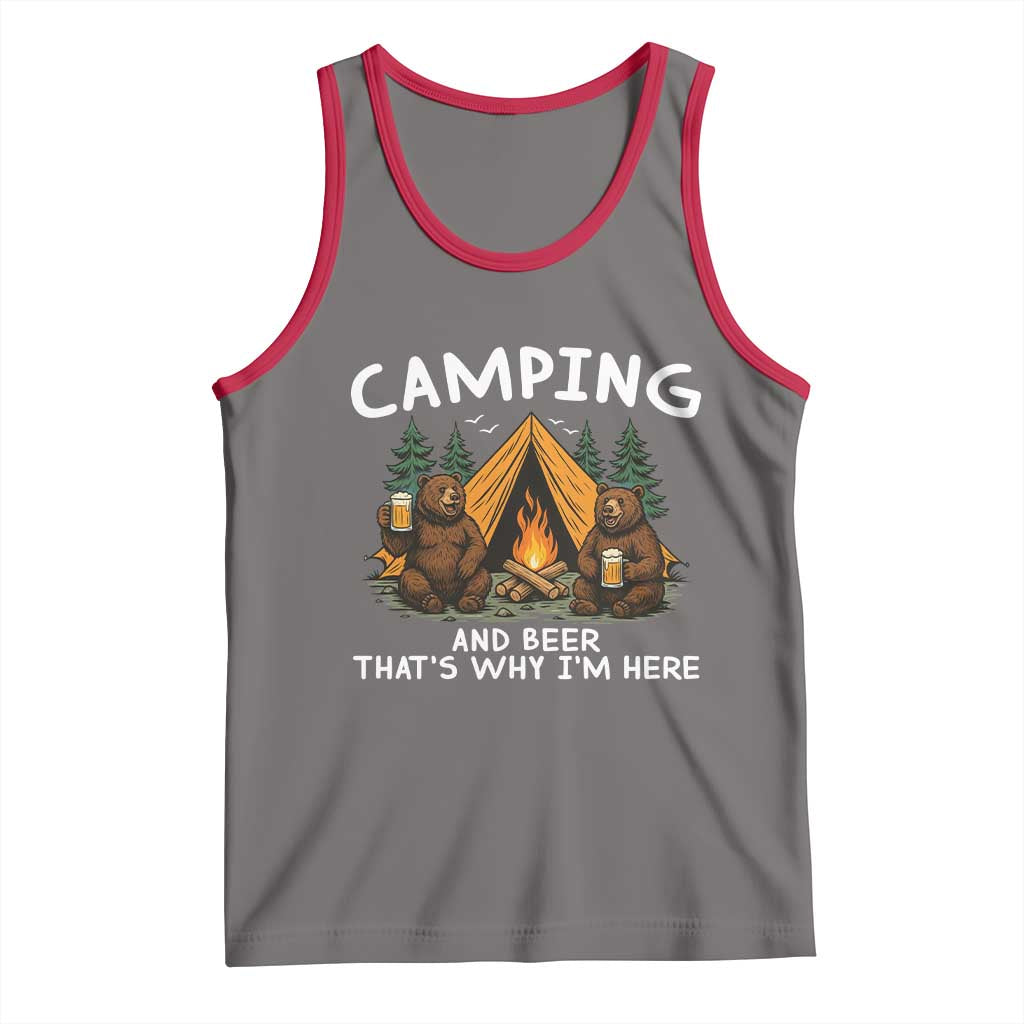 Funny Camping Beer Tank Top Bear Drinking Lover Gift - Wonder Print Shop