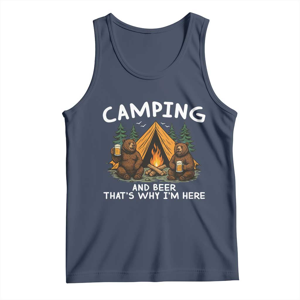 Funny Camping Beer Tank Top Bear Drinking Lover Gift - Wonder Print Shop