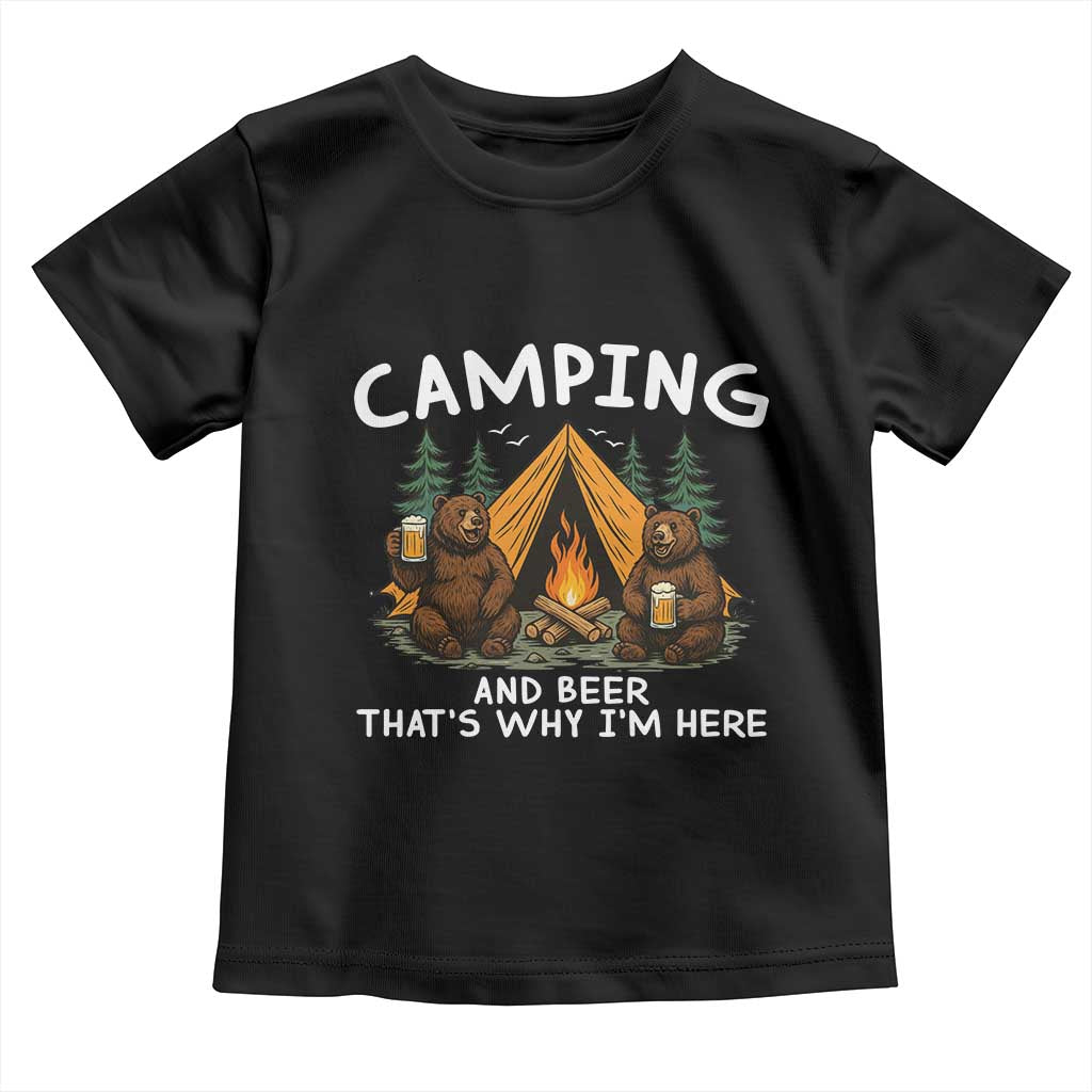 Funny Camping Beer Toddler T Shirt Bear Drinking Lover Gift - Wonder Print Shop