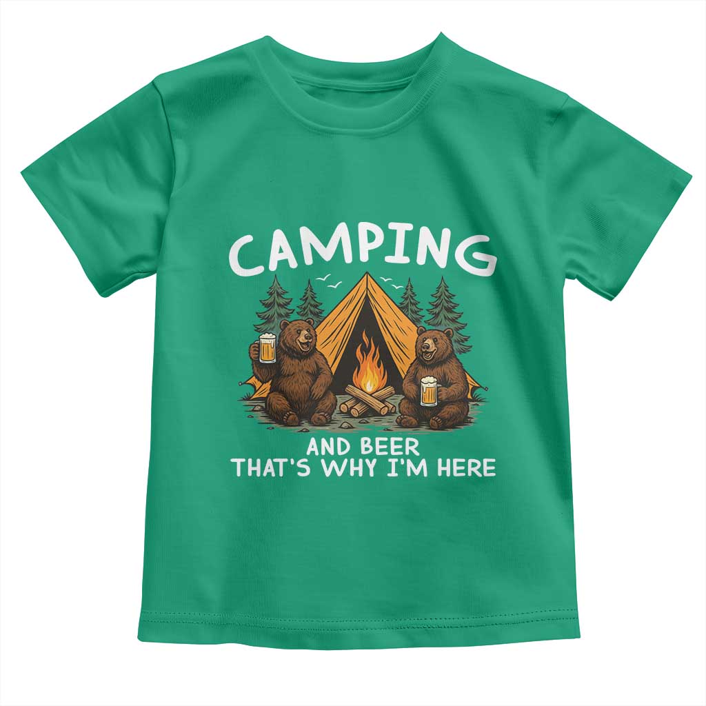 Funny Camping Beer Toddler T Shirt Bear Drinking Lover Gift - Wonder Print Shop