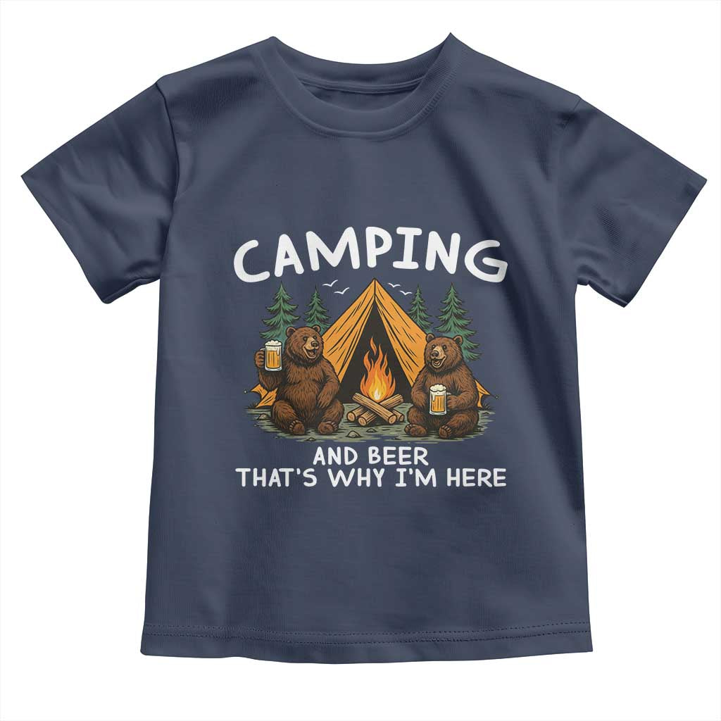 Funny Camping Beer Toddler T Shirt Bear Drinking Lover Gift - Wonder Print Shop