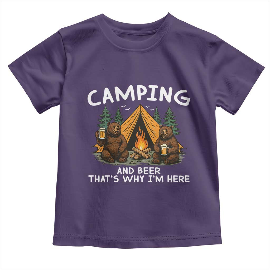Funny Camping Beer Toddler T Shirt Bear Drinking Lover Gift - Wonder Print Shop
