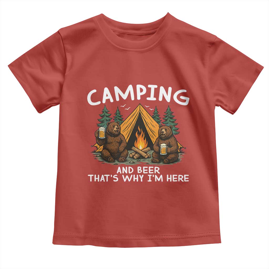 Funny Camping Beer Toddler T Shirt Bear Drinking Lover Gift - Wonder Print Shop