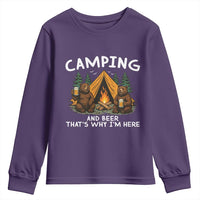 Funny Camping Beer Youth Sweatshirt Bear Drinking Lover Gift - Wonder Print Shop