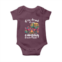 Funny Flamingo Camping Baby Onesie If I Am Drunk It Is My Friend Fault - Wonder Print Shop