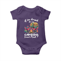 Funny Flamingo Camping Baby Onesie If I Am Drunk It Is My Friend Fault - Wonder Print Shop