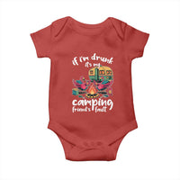 Funny Flamingo Camping Baby Onesie If I Am Drunk It Is My Friend Fault - Wonder Print Shop