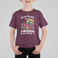 Funny Flamingo Camping T Shirt For Kid If I Am Drunk It Is My Friend Fault - Wonder Print Shop