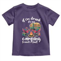 Funny Flamingo Camping Toddler T Shirt If I Am Drunk It Is My Friend Fault - Wonder Print Shop