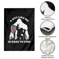 Bigfoot Patriotic American Flag Garden Flag Funny Sasquatch A Guy Like Me Is Hard To Find - Wonder Print Shop