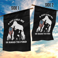 Bigfoot Patriotic American Flag Garden Flag Funny Sasquatch A Guy Like Me Is Hard To Find - Wonder Print Shop