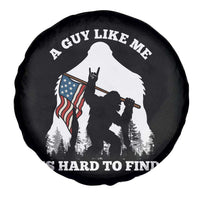 Bigfoot Patriotic American Flag Spare Tire Cover Funny Sasquatch A Guy Like Me Is Hard To Find - Wonder Print Shop
