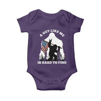 Bigfoot Patriotic American Flag Baby Onesie Funny Sasquatch A Guy Like Me Is Hard To Find - Wonder Print Shop