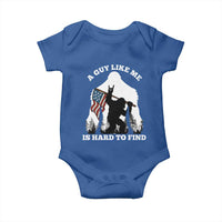 Bigfoot Patriotic American Flag Baby Onesie Funny Sasquatch A Guy Like Me Is Hard To Find - Wonder Print Shop