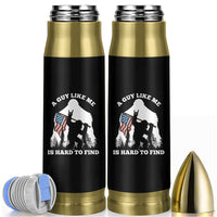 Bigfoot Patriotic American Flag Bullet Tumbler Funny Sasquatch A Guy Like Me Is Hard To Find - Wonder Print Shop