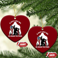 Bigfoot Patriotic American Flag Ceramic Ornament Funny Sasquatch A Guy Like Me Is Hard To Find - Wonder Print Shop