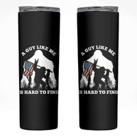 Bigfoot Patriotic American Flag Skinny Tumbler Funny Sasquatch A Guy Like Me Is Hard To Find - Wonder Print Shop