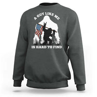 Bigfoot Patriotic American Flag Sweatshirt Funny Sasquatch A Guy Like Me Is Hard To Find - Wonder Print Shop