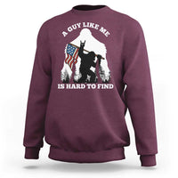 Bigfoot Patriotic American Flag Sweatshirt Funny Sasquatch A Guy Like Me Is Hard To Find - Wonder Print Shop