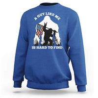 Bigfoot Patriotic American Flag Sweatshirt Funny Sasquatch A Guy Like Me Is Hard To Find - Wonder Print Shop