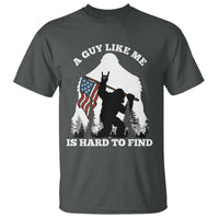 Bigfoot Patriotic American Flag T Shirt Funny Sasquatch A Guy Like Me Is Hard To Find - Wonder Print Shop
