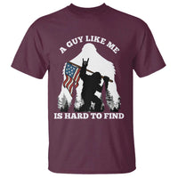 Bigfoot Patriotic American Flag T Shirt Funny Sasquatch A Guy Like Me Is Hard To Find - Wonder Print Shop