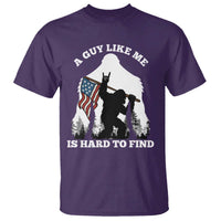 Bigfoot Patriotic American Flag T Shirt Funny Sasquatch A Guy Like Me Is Hard To Find - Wonder Print Shop