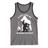 Bigfoot Patriotic American Flag Tank Top Funny Sasquatch A Guy Like Me Is Hard To Find - Wonder Print Shop