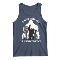 Bigfoot Patriotic American Flag Tank Top Funny Sasquatch A Guy Like Me Is Hard To Find - Wonder Print Shop