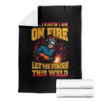Funny Welding Bigfoot Throw Blanket Cryptid Welder Sasquatch - Wonder Print Shop