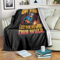 Funny Welding Bigfoot Throw Blanket Cryptid Welder Sasquatch - Wonder Print Shop