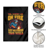 Funny Welding Bigfoot Garden Flag Cryptid Welder Sasquatch - Wonder Print Shop