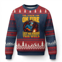 Funny Welding Bigfoot Ugly Christmas Sweater Cryptid Welder Sasquatch - Wonder Print Shop