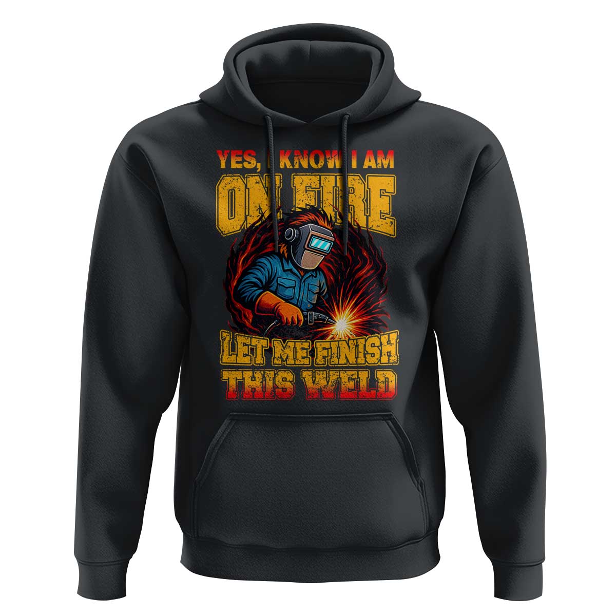 Funny Welding Bigfoot Hoodie Cryptid Welder Sasquatch - Wonder Print Shop