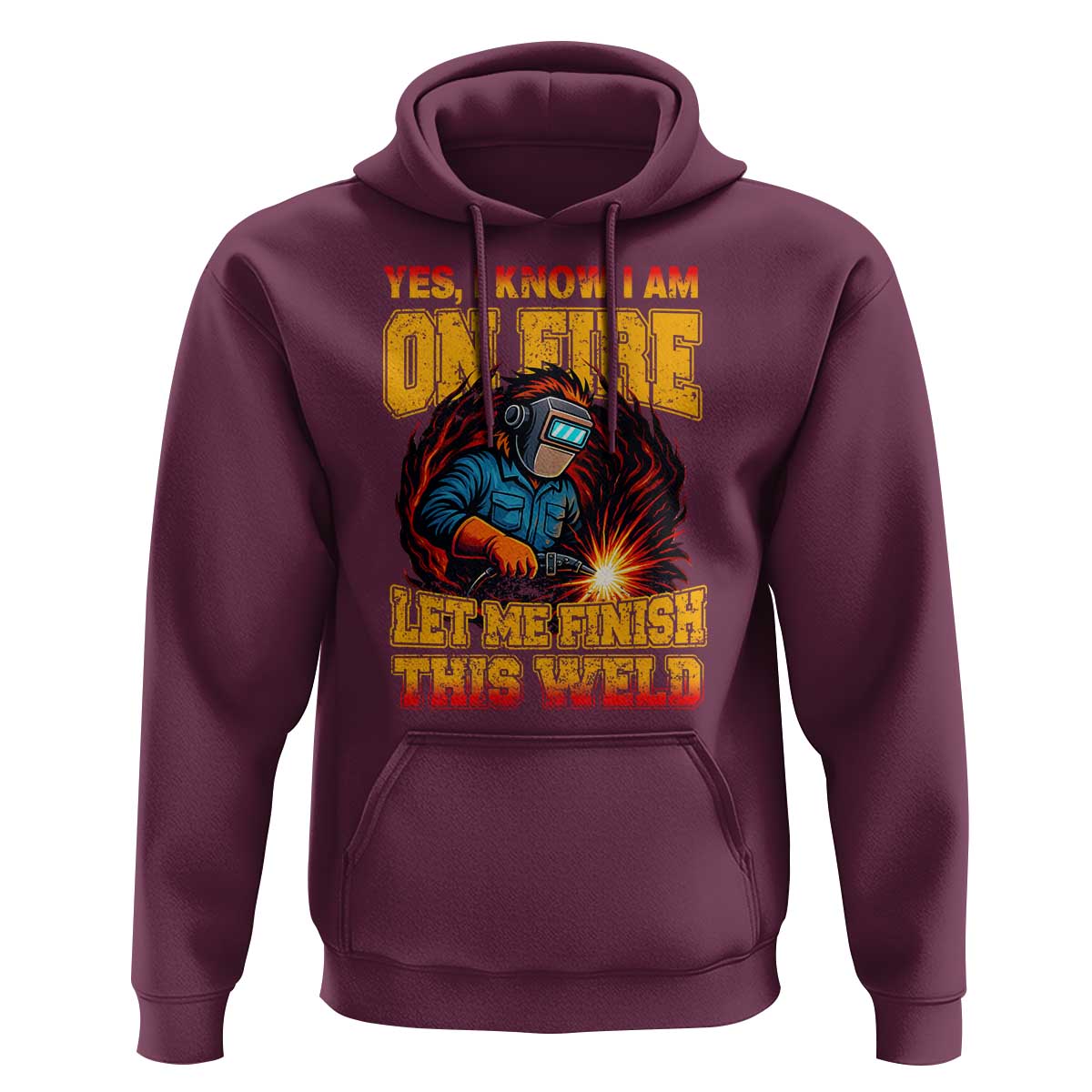 Funny Welding Bigfoot Hoodie Cryptid Welder Sasquatch - Wonder Print Shop
