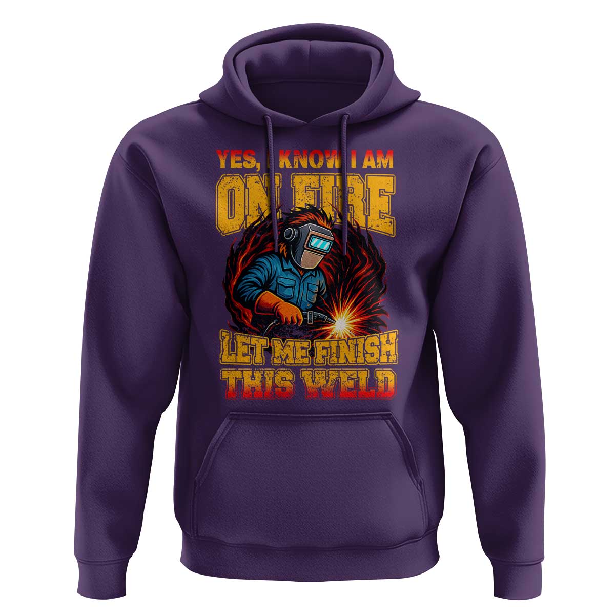 Funny Welding Bigfoot Hoodie Cryptid Welder Sasquatch - Wonder Print Shop