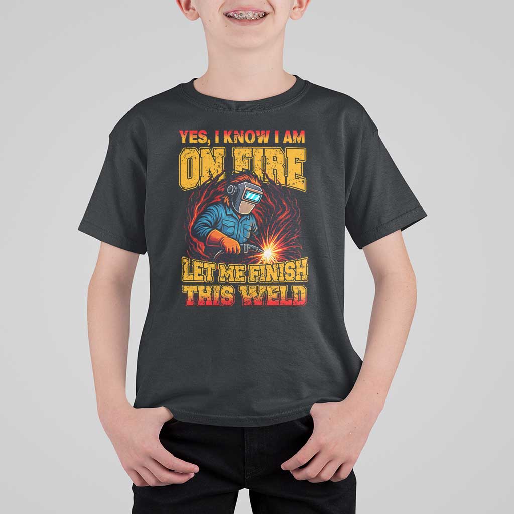 Funny Welding Bigfoot T Shirt For Kid Cryptid Welder Sasquatch - Wonder Print Shop