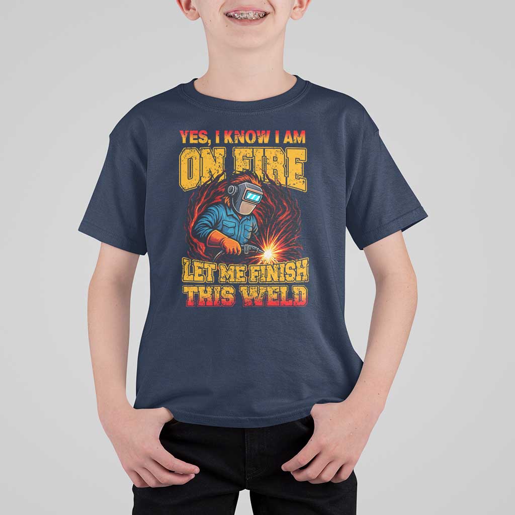 Funny Welding Bigfoot T Shirt For Kid Cryptid Welder Sasquatch - Wonder Print Shop