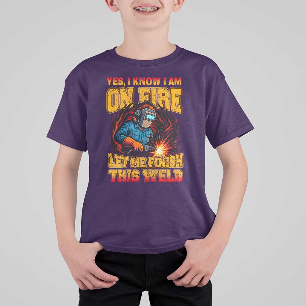 Funny Welding Bigfoot T Shirt For Kid Cryptid Welder Sasquatch - Wonder Print Shop