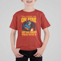 Funny Welding Bigfoot T Shirt For Kid Cryptid Welder Sasquatch - Wonder Print Shop