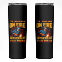 Funny Welding Bigfoot Skinny Tumbler Cryptid Welder Sasquatch - Wonder Print Shop