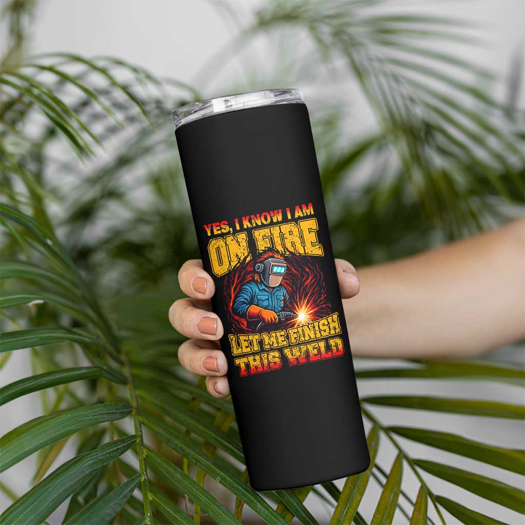 Funny Welding Bigfoot Skinny Tumbler Cryptid Welder Sasquatch - Wonder Print Shop