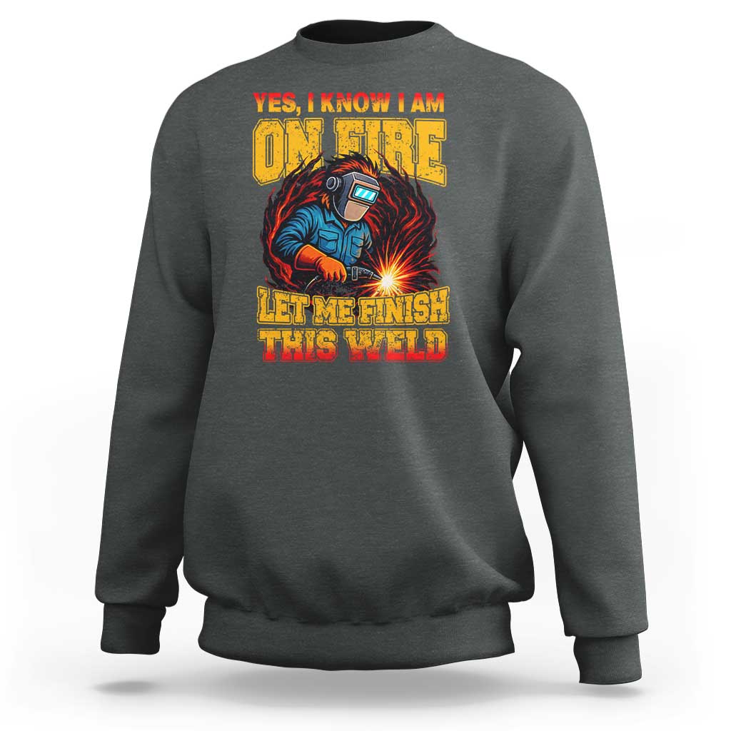 Funny Welding Bigfoot Sweatshirt Cryptid Welder Sasquatch - Wonder Print Shop
