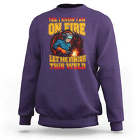 Funny Welding Bigfoot Sweatshirt Cryptid Welder Sasquatch - Wonder Print Shop